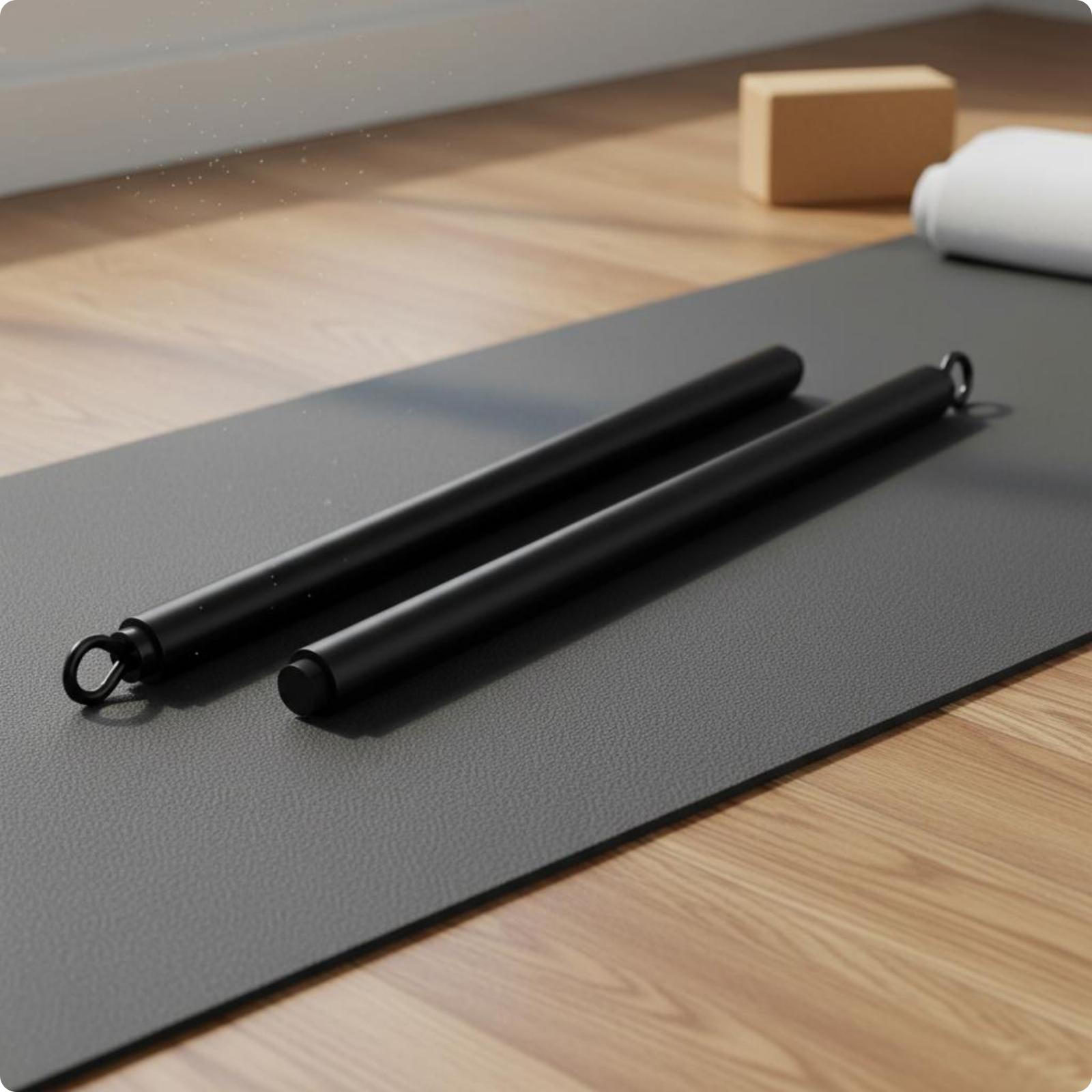 Resistance Band - Pilates-Stangen-Set, 11-teilig, Heim-Fitnessgerät, Widerstandsbänder, Dehnungsstange, Trainings-