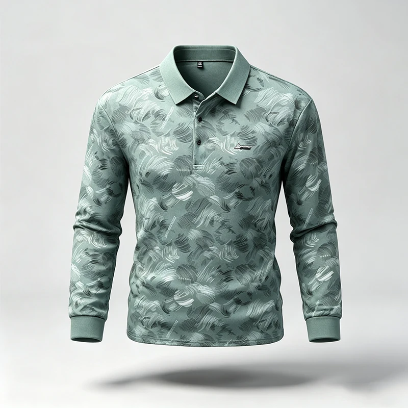 Resistance Band - Frühling Herbst Herren Revers Polo-Oberteile Hochelastisches