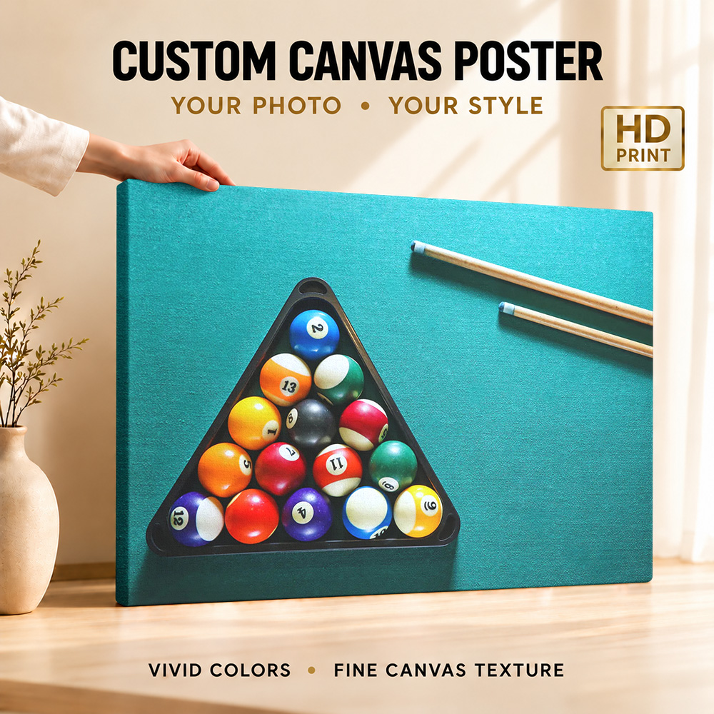 Billardkugeln, Billardqueues,  – Sports Equipment Poster Bewertung und Preis