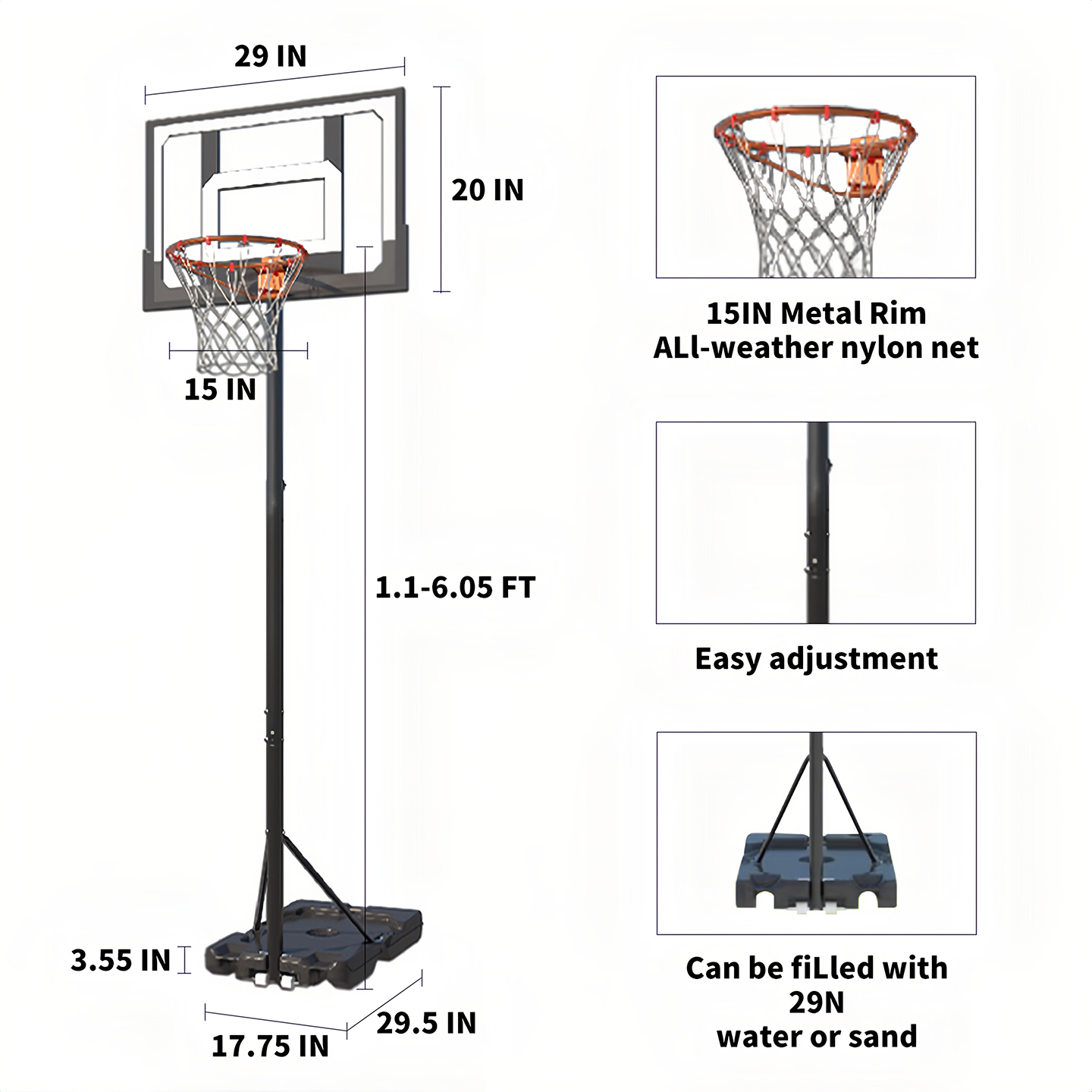Großhandel Basketballkorb, Tra – Basketball Hoop Bewertung und Preis